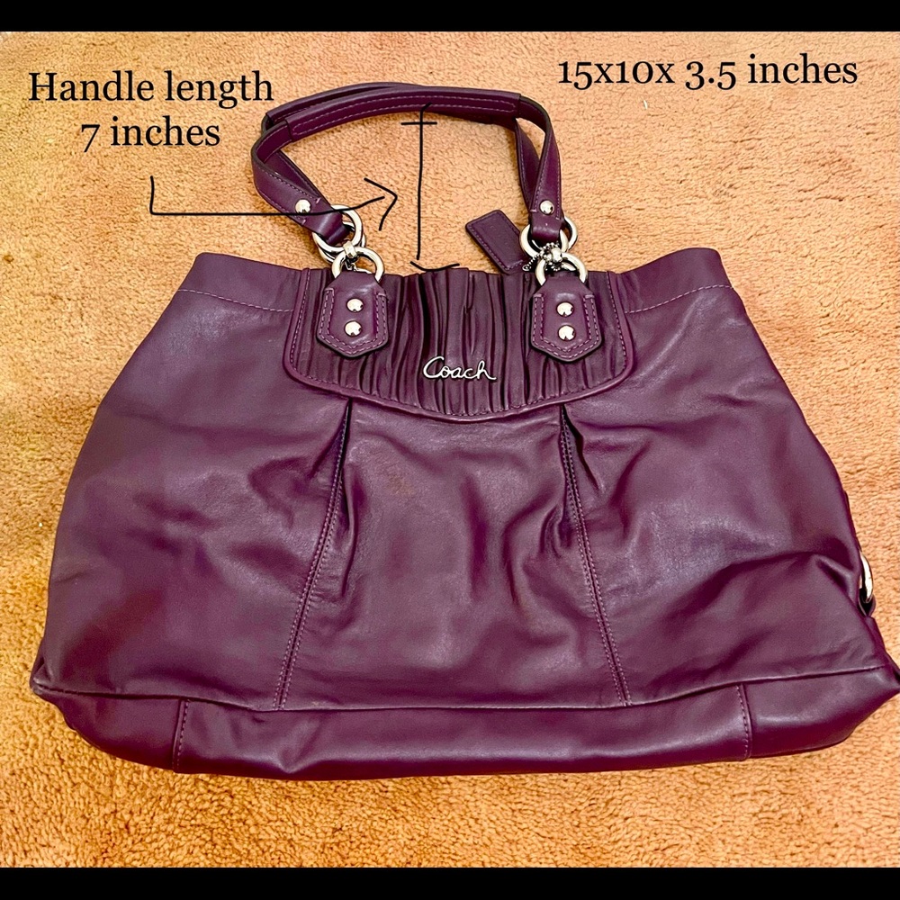 Leather purple purse